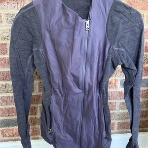 lululemon athletica Purple and Charcoal Zip-Up Bomber Jacket